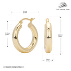 Créoles pour femme au design incurvé en argent sterling 925