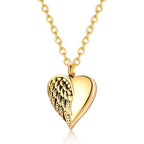 Collier pour femme avec pendentif cœur ailé