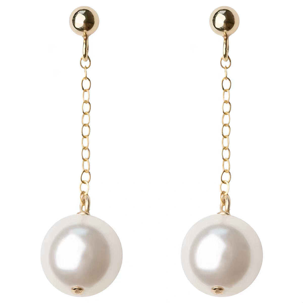 Boucles d'oreilles pendantes délicates avec perles pour femme
