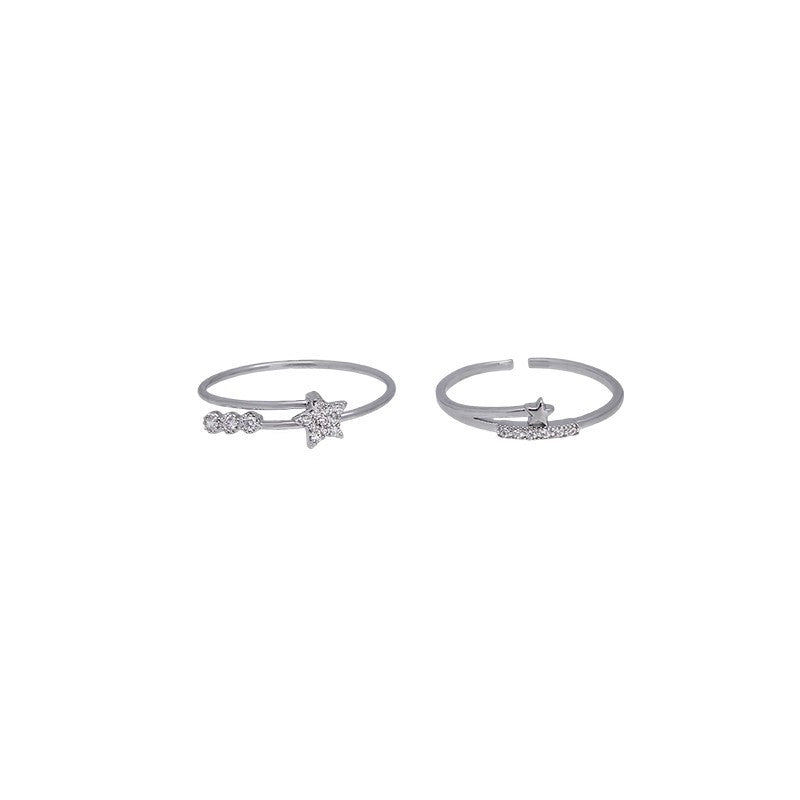 Bague filigrane pour femme avec zircons scintillants
