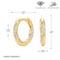 Créoles pour femme en argent sterling 925 avec zircone