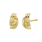 Boucles d'oreilles clous pour femme au design torsadé élégant