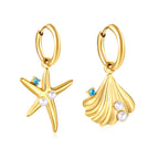 Boucles d'oreilles pour femme au design incurvé moderne