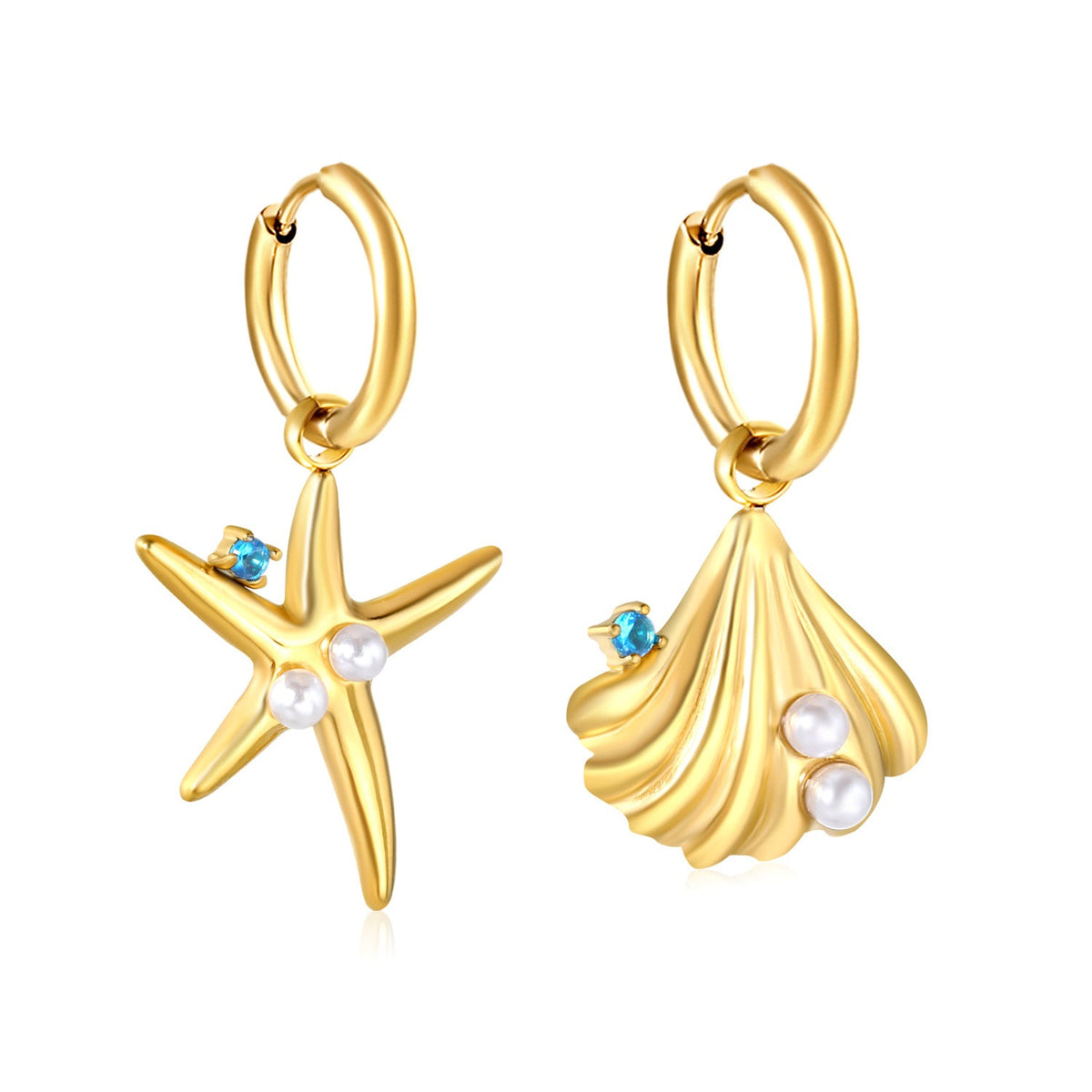 Boucles d'oreilles pour femme au design incurvé moderne