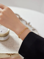 Bracelet à chaîne entrelacée pour femme