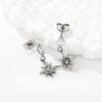 Boucles d'oreilles pendantes pour femme avec étoiles et zircons