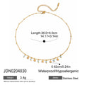 Bracelet de cheville pour femme avec étoiles étincelantes
