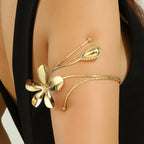 Bracelet rigide pour femme avec motifs floraux