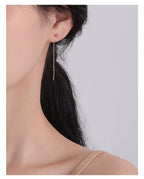 Boucles d'oreilles pendantes à chaîne pour femme