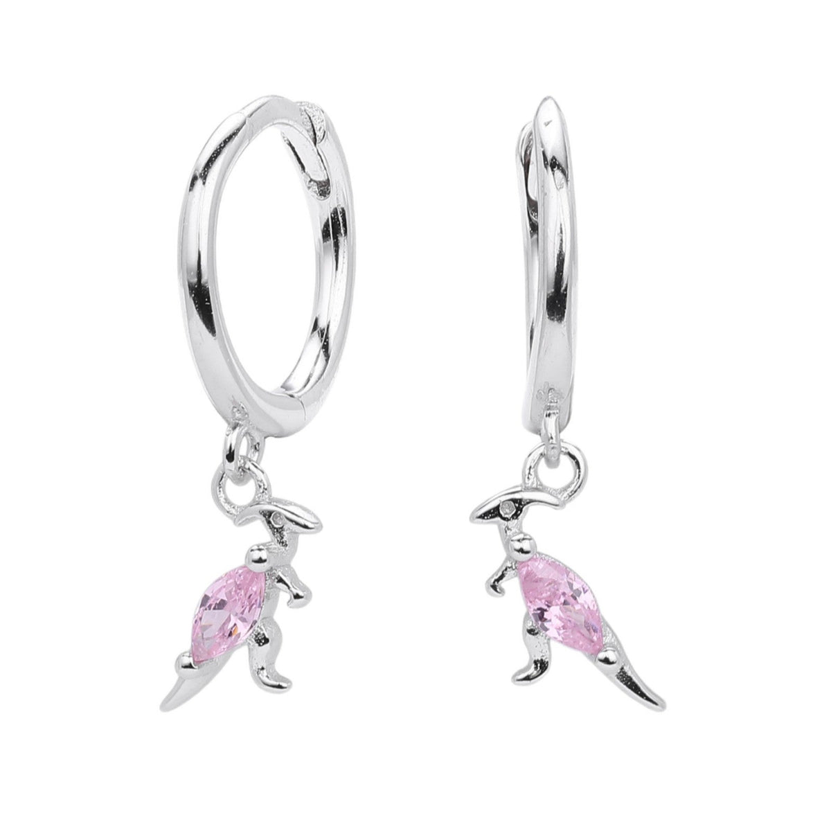 Boucles d'oreilles pour femme motif kangourou en argent sterling 925