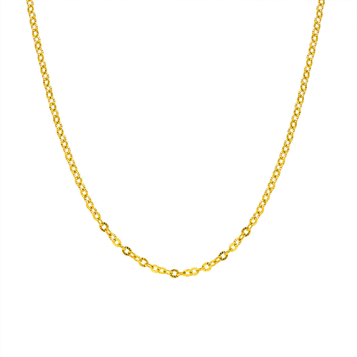 Collier à chaîne texturée pour femme