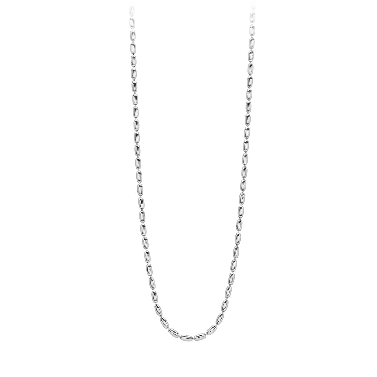 Collier pour femme en argent sterling 925 à maillons ovales
