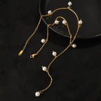 Collier pour femme avec pendentif goutte de perle