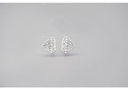 Clous d'oreilles géométriques en argent pour femme