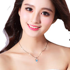Collier pour femme avec pendentif cœur et zircon étincelant