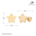 Boucles d'oreilles puces motif étoile en argent sterling