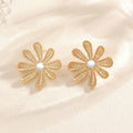 Boucles d'oreilles pour femme avec motif floral luxueux