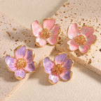 Clous d'oreilles pour femme motif floral