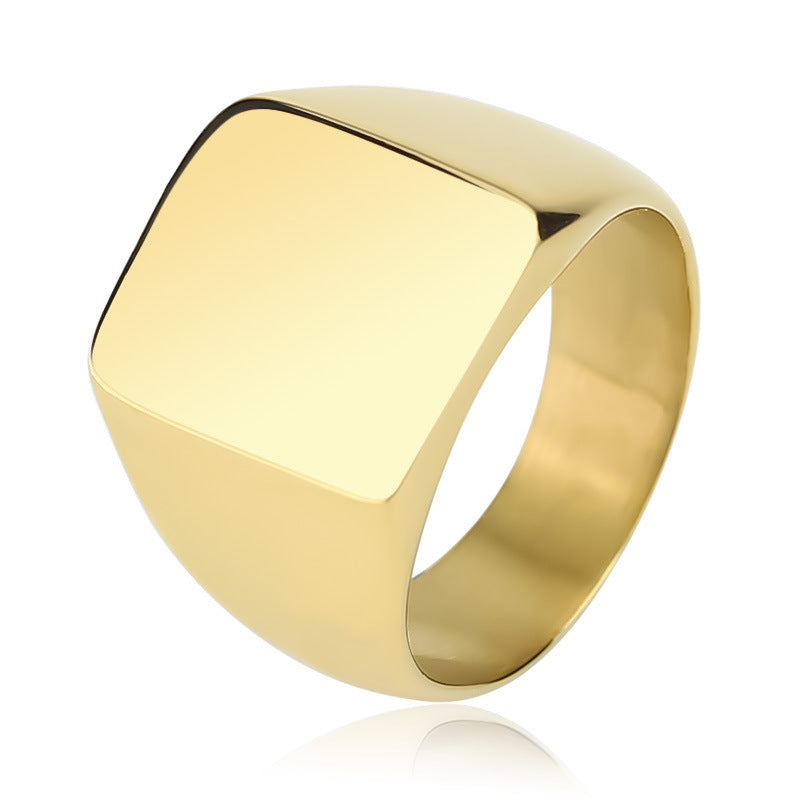 Bague carrée dorée pour femme
