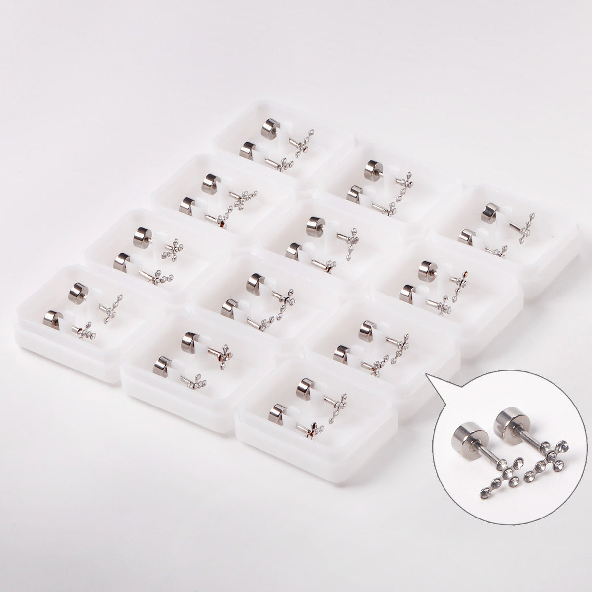 Boucles d'oreilles pour femme avec cristaux