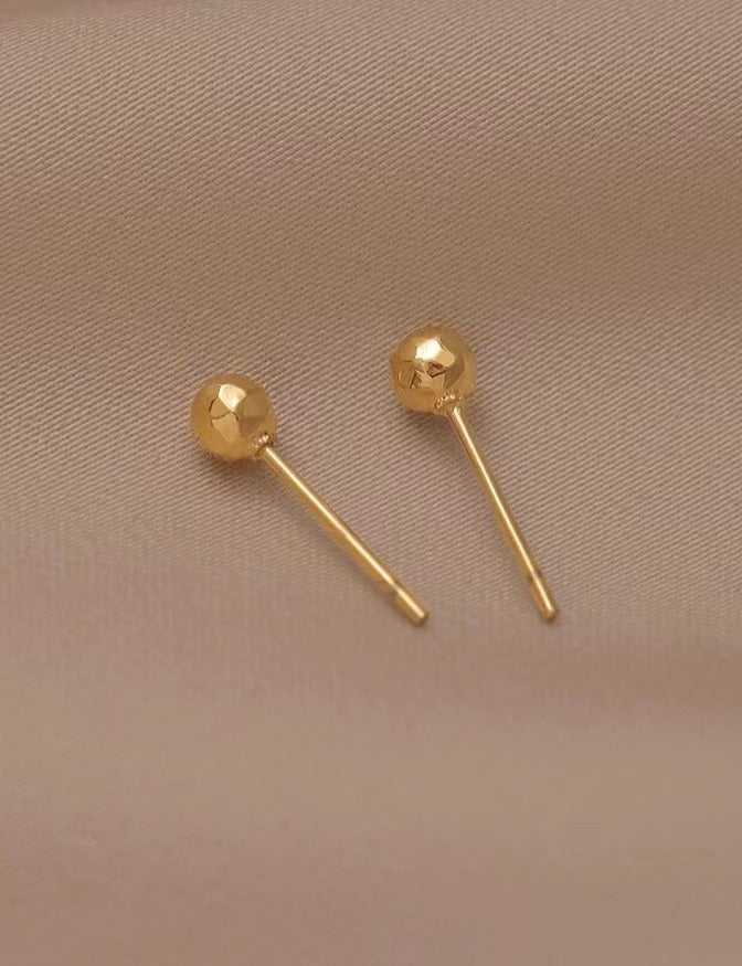 Boucles d'oreilles puces boule géométrique