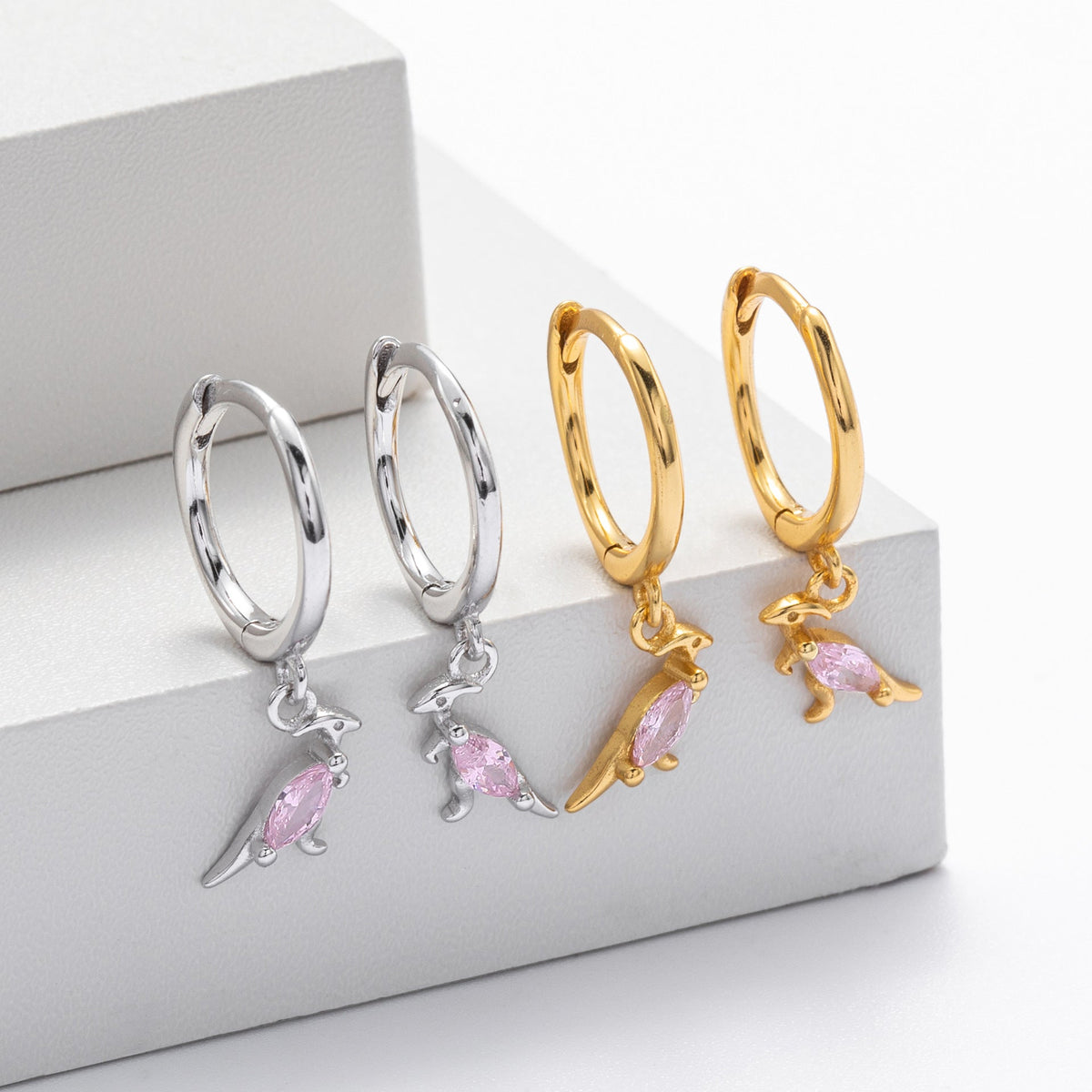 Boucles d'oreilles pour femme motif kangourou en argent sterling 925
