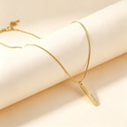 Collier pour femme en acier inoxydable avec pendentif scintillant