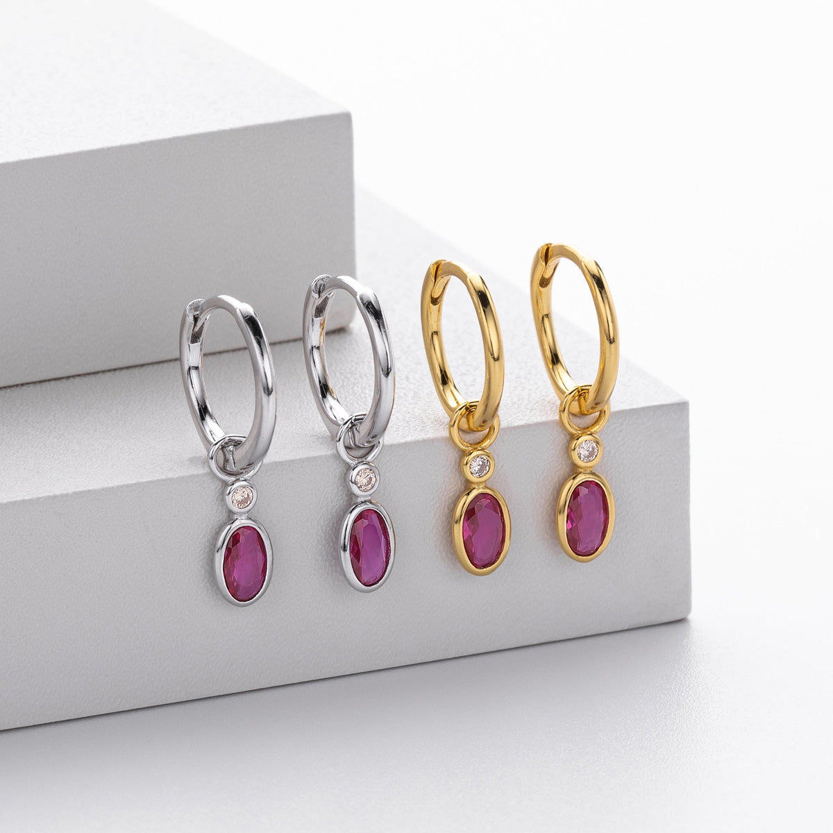 Boucles d'oreilles pendantes pour femme avec pendentif en zircon et argent 925