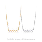 Collier pour femme en argent sterling 925 avec zircons