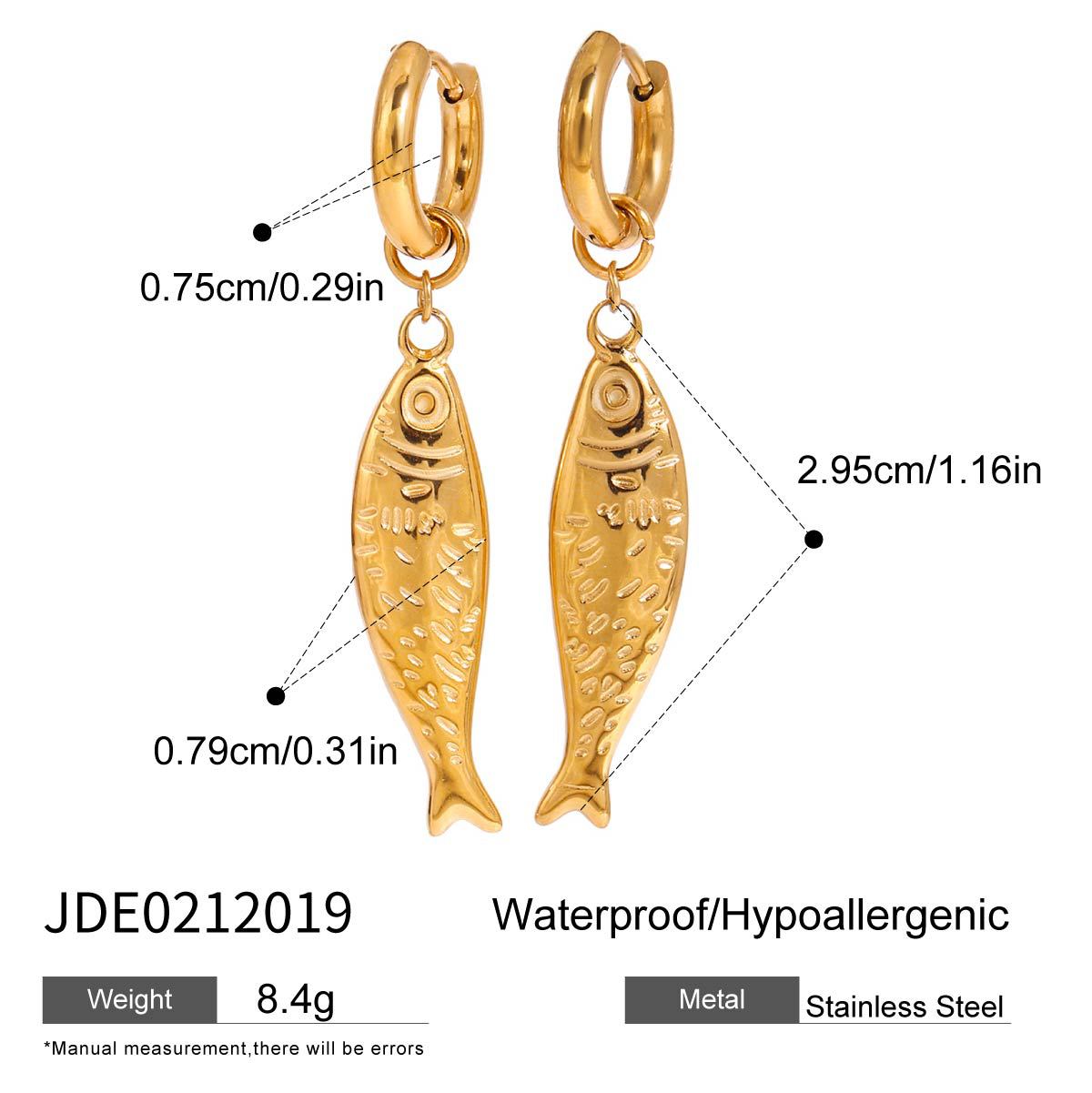 Boucles d'oreilles pour femme motif poisson
