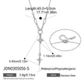 Collier pour femme avec pendentifs étoiles modernes en acier inoxydable réglable