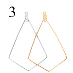 Boucles d'oreilles géométriques pour femme en métal léger