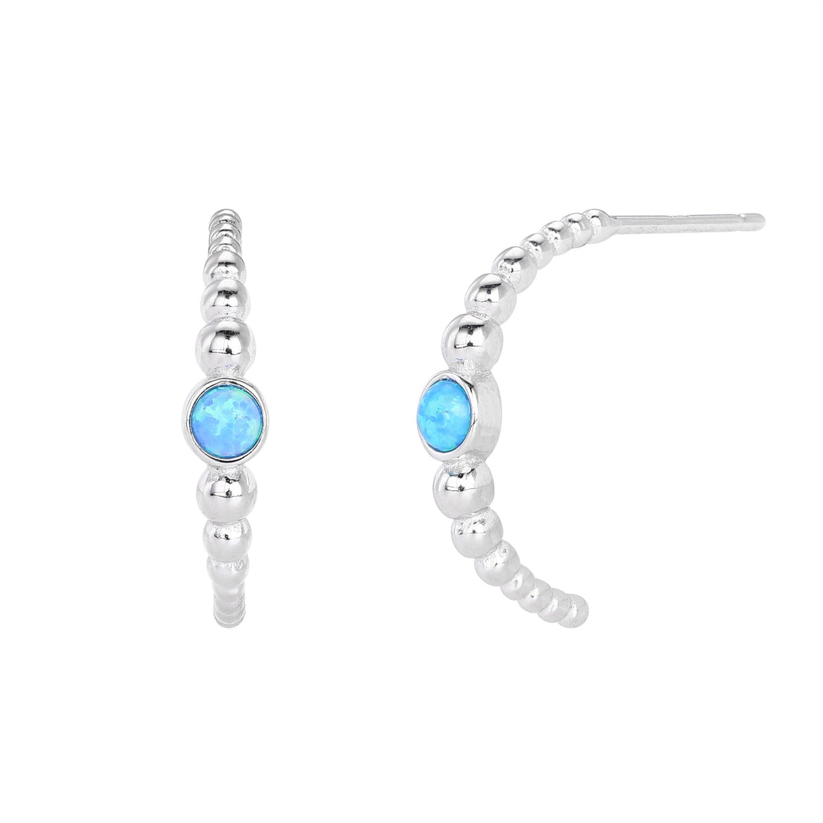Boucles d'oreilles avec opale et argent sterling 925