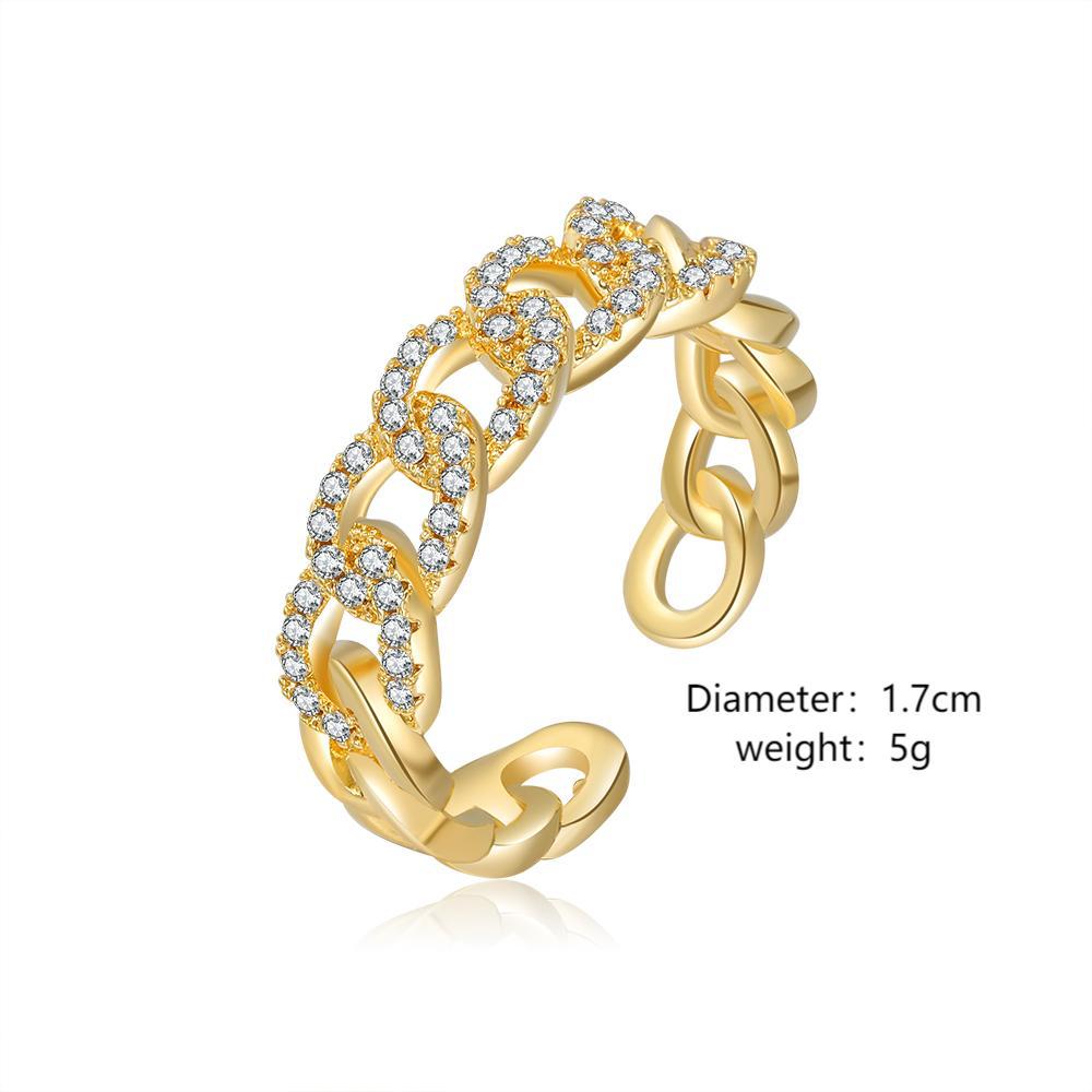 Bague statement élégante pour femme avec zircons étincelants
