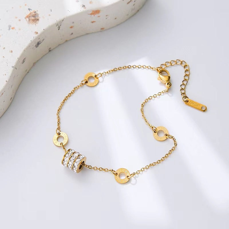 Bracelet chaîne pour femme avec cristaux