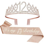 Couronne de princesse en cristal pour femme avec inscription 30 & Fabulous