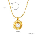 Collier pour femme avec pendentif soleil et chaîne réglable