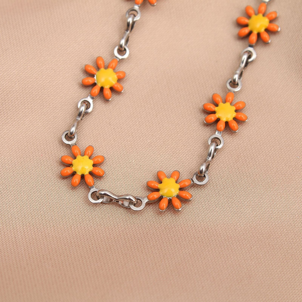Bracelet de cheville à breloques fleurs