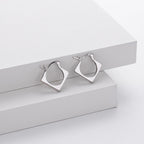 Damen Ohrhänger im modernen Diamantdesign aus 925 Sterling Silber
