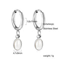 Boucles d'oreilles pendantes pour femme avec pendentif perle élégant