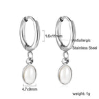 Boucles d'oreilles pendantes pour femme avec pendentif perle élégant