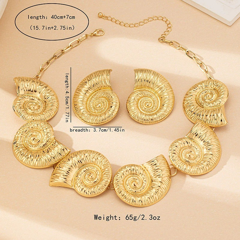 Parure de bijoux pour femme motif coquillage
