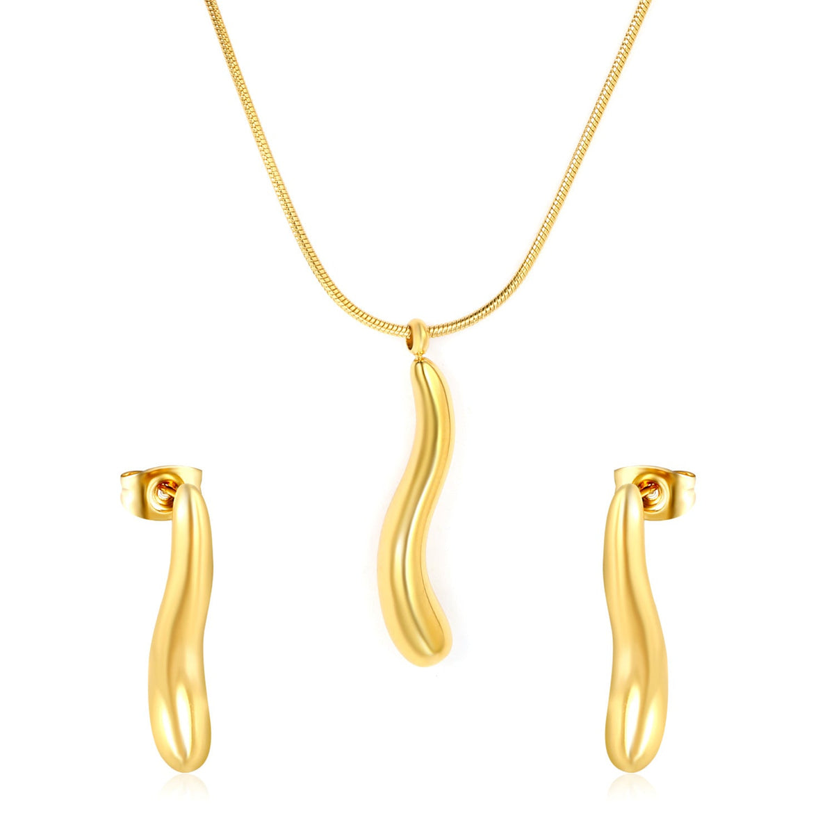 Parure de bijoux pour femme avec pendentif élégant et boucles d'oreilles