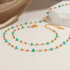 Bracelet délicat à perles géométriques pour femme