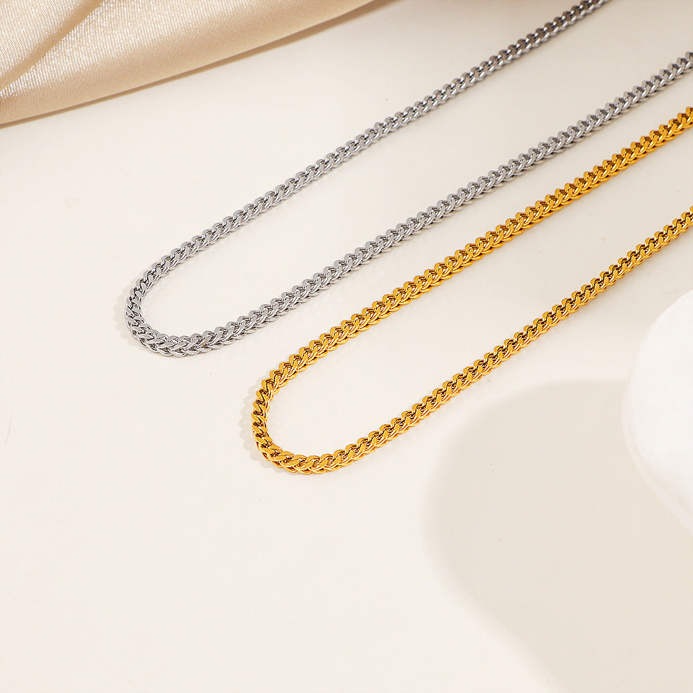 Collier classique à maillons gourmette pour femme