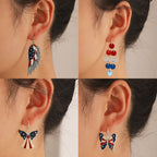Boucles d'oreilles étoile-rose en acrylique pour femme, légères