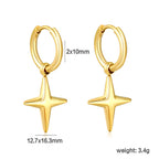 Boucles d'oreilles pendantes étoiles pour femme