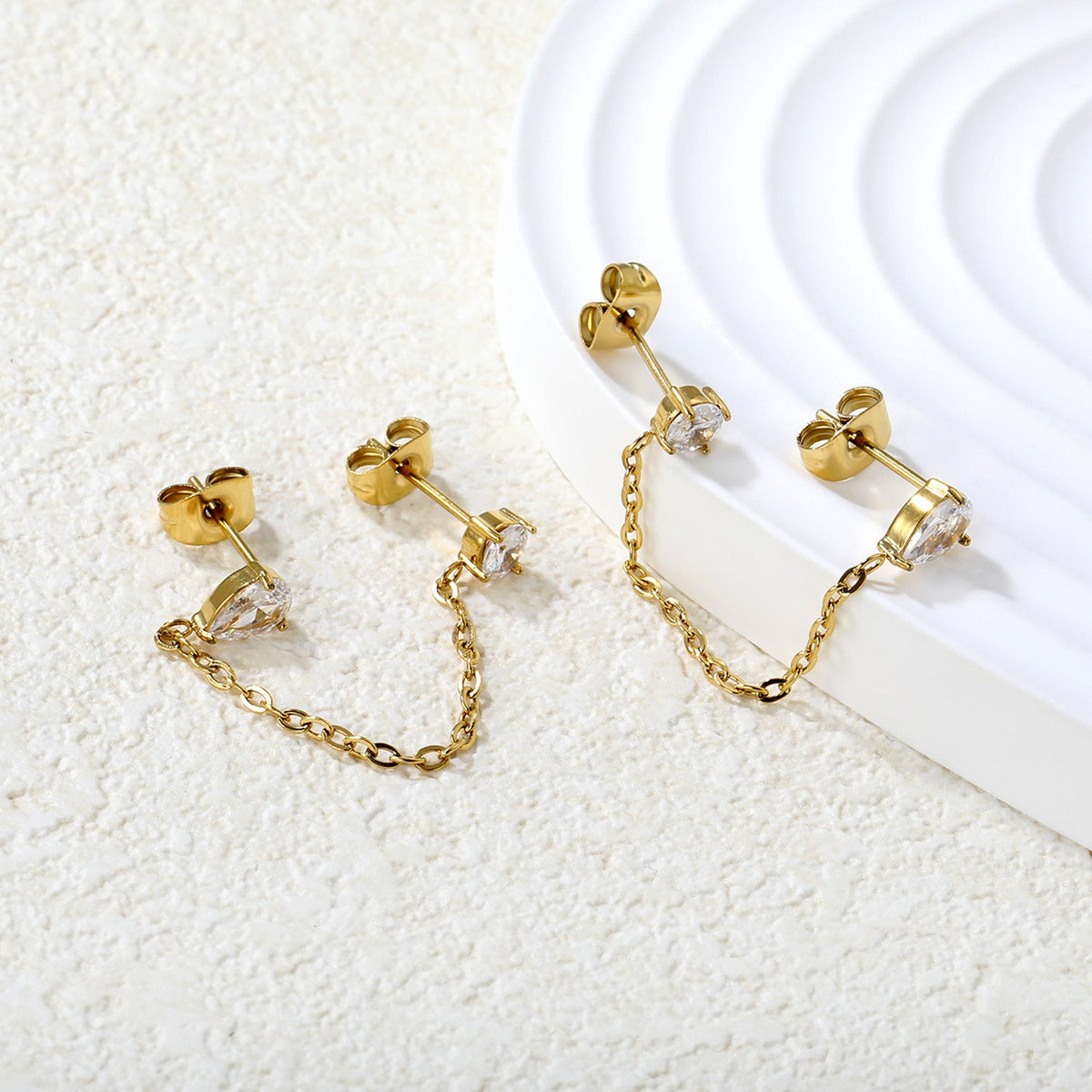 Boucles d'oreilles pendantes pour femme avec cristaux