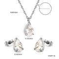 Parure de bijoux pour femme avec éléments en zircone et boucles d'oreilles élégantes