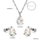Parure de bijoux pour femme avec éléments en zircone et boucles d'oreilles élégantes